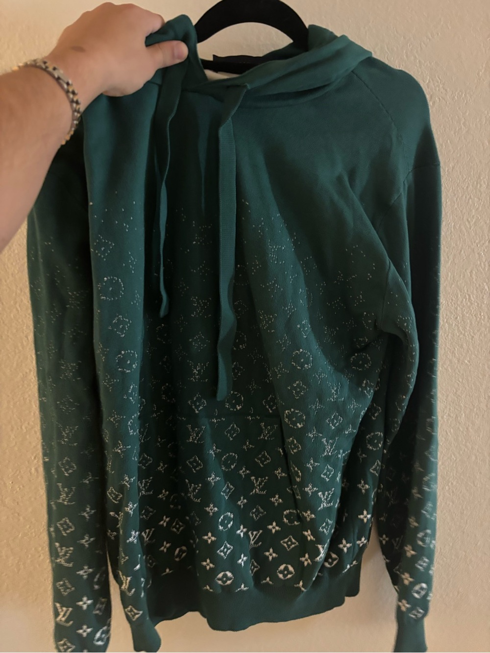 Louis Vuitton Teal Monogram Crewneck Hoodie